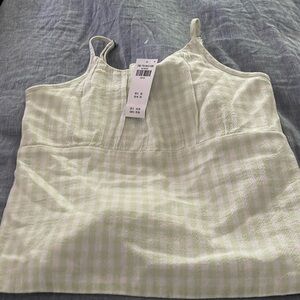 Brand new Abercrombie kids green and white tank